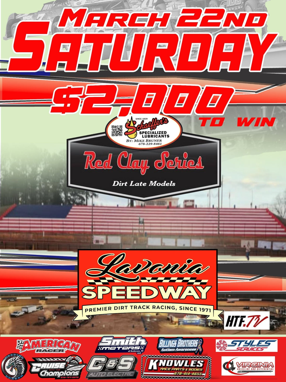 Red Clay 602 Late Model Series Streaks into Lavonia Speedway this Saturday Night!