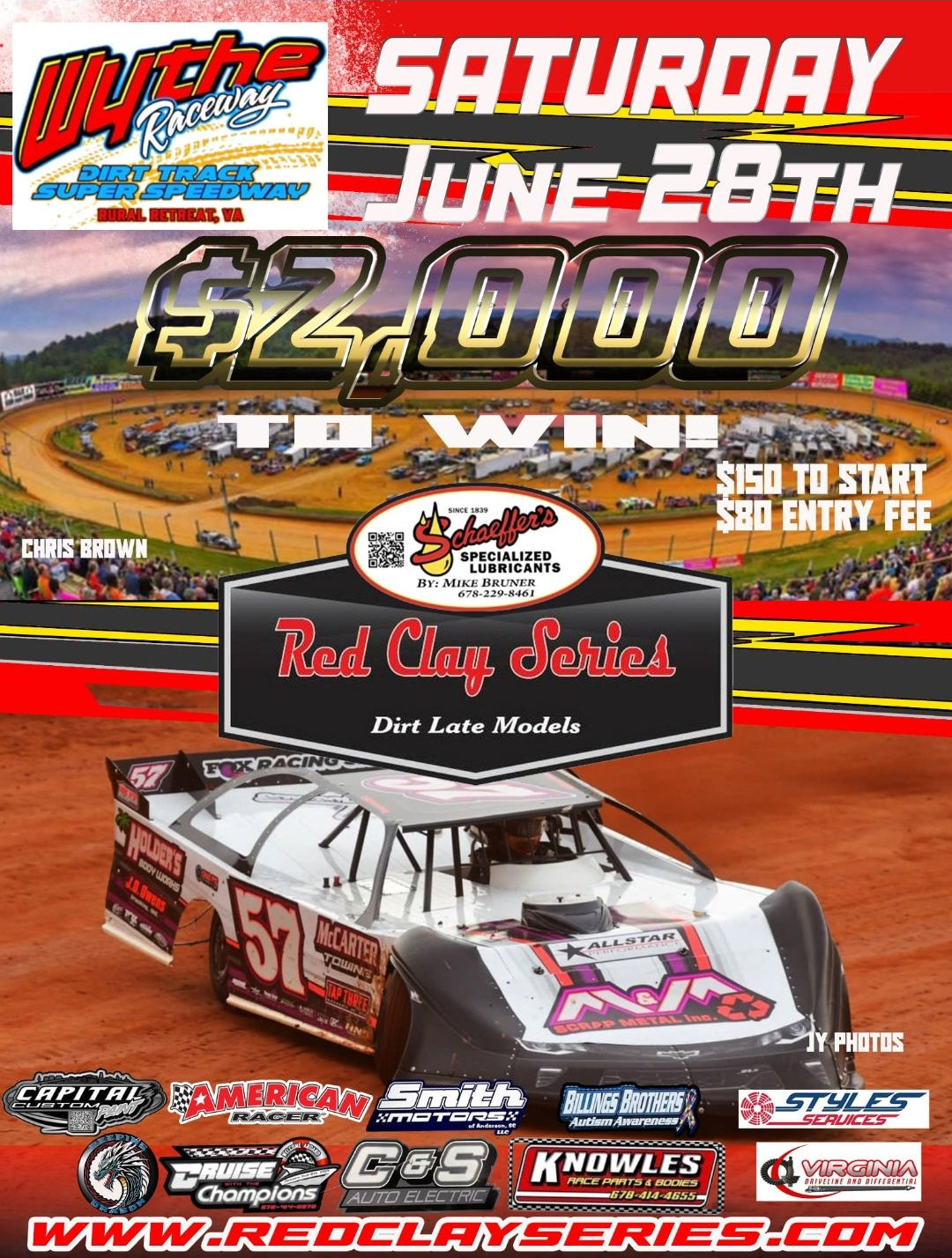 Red Clay 602 Late Model Series and Huge Fireworks Extravaganza Headline June 28 Program at Wythe Raceway