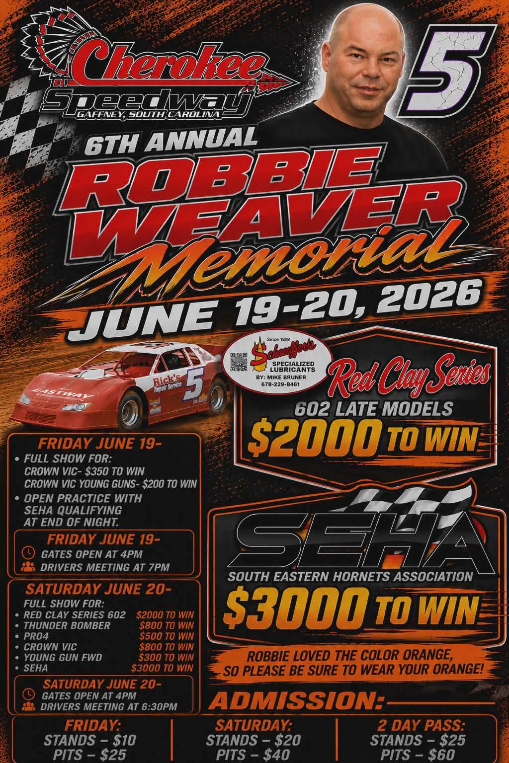 Robbie Weaver Memorial for Red Clay 602 Late Model Series Set for June 20 at Cherokee