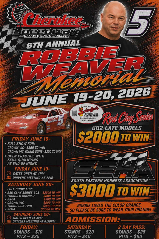 Robbie Weaver Memorial for Red Clay 602 Late Model Series Set for June 20 at Cherokee