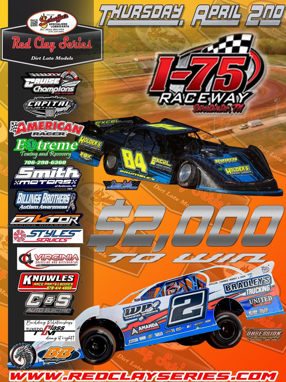 Points Portion of Red Clay 602 Late Model Series Schedule Starts Thursday at I-75 Raceway