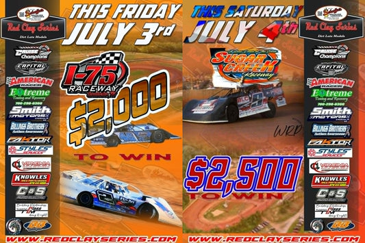 Red Clay Series Rolls Into I-75 Raceway and Sugar Creek Raceway on July 3-4