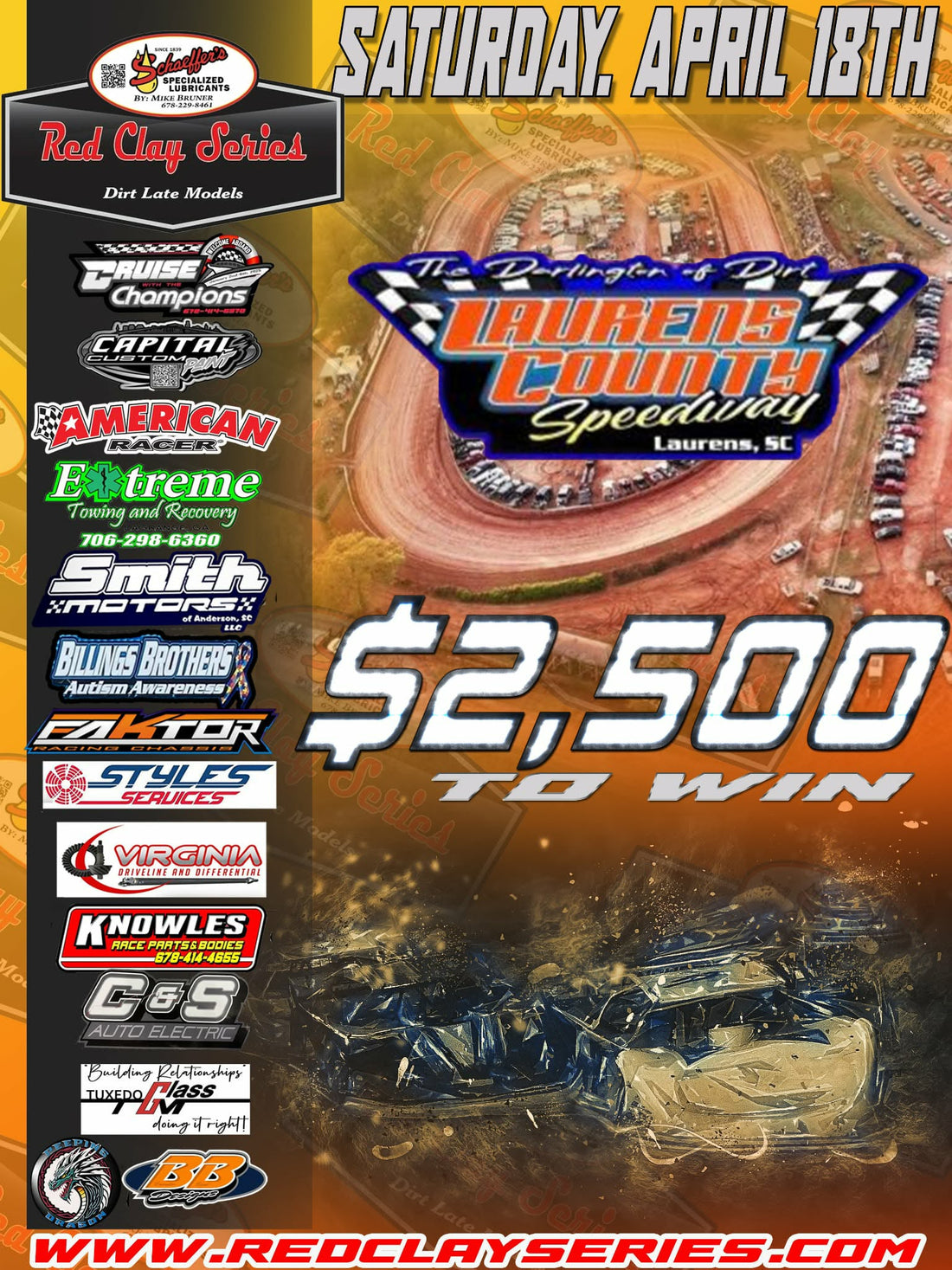 Red Clay 602 Late Model Series Rolls into Laurens County Speedway on April 18