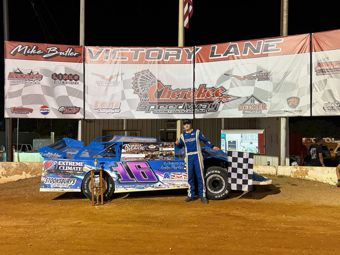 Dawson Lowe Lands in Cherokee Speedway Victory Lane on Saturday in Robbie Weaver Memorial