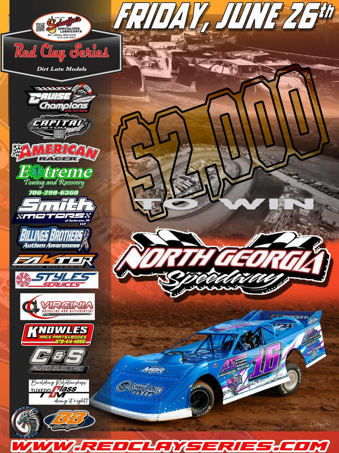 Red Clay 602 Late Model Series Set for Battle in Sons of Slide Jobs 25 at North Georgia
