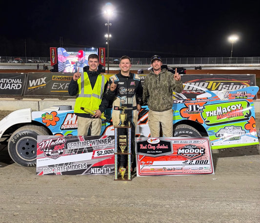 Payton Stevenson Steers to First Career Red Clay 602 Late Model Series Win at Modoc