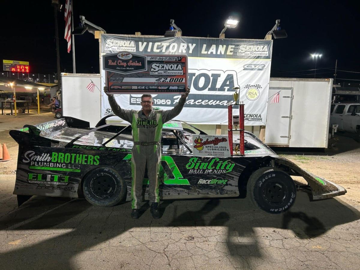 Richie Stephens Rockets to Red Clay 602 Late Model Series Win at Senoi