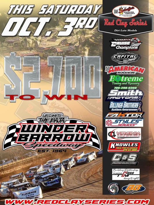Winder-Barrow Speedway Next on Red Clay 602 Series Slate on October 3